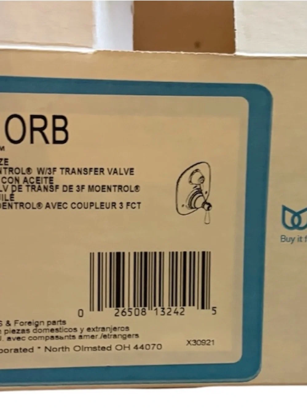 Kingsley Moentrol w/ Transfer Valve Trim (Oil-Rubbed Bronze), T4111ORB NIB